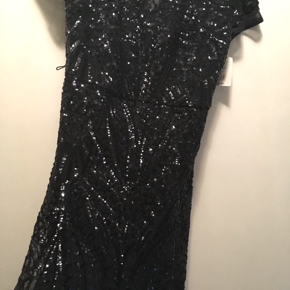 R&M Richards Sequin Godet Mother of the Bride Gown - Picture 5 of 13